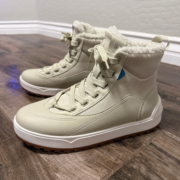 Vessi Cream Beige Women's Winter Rain Boots - Picture 2 of 12